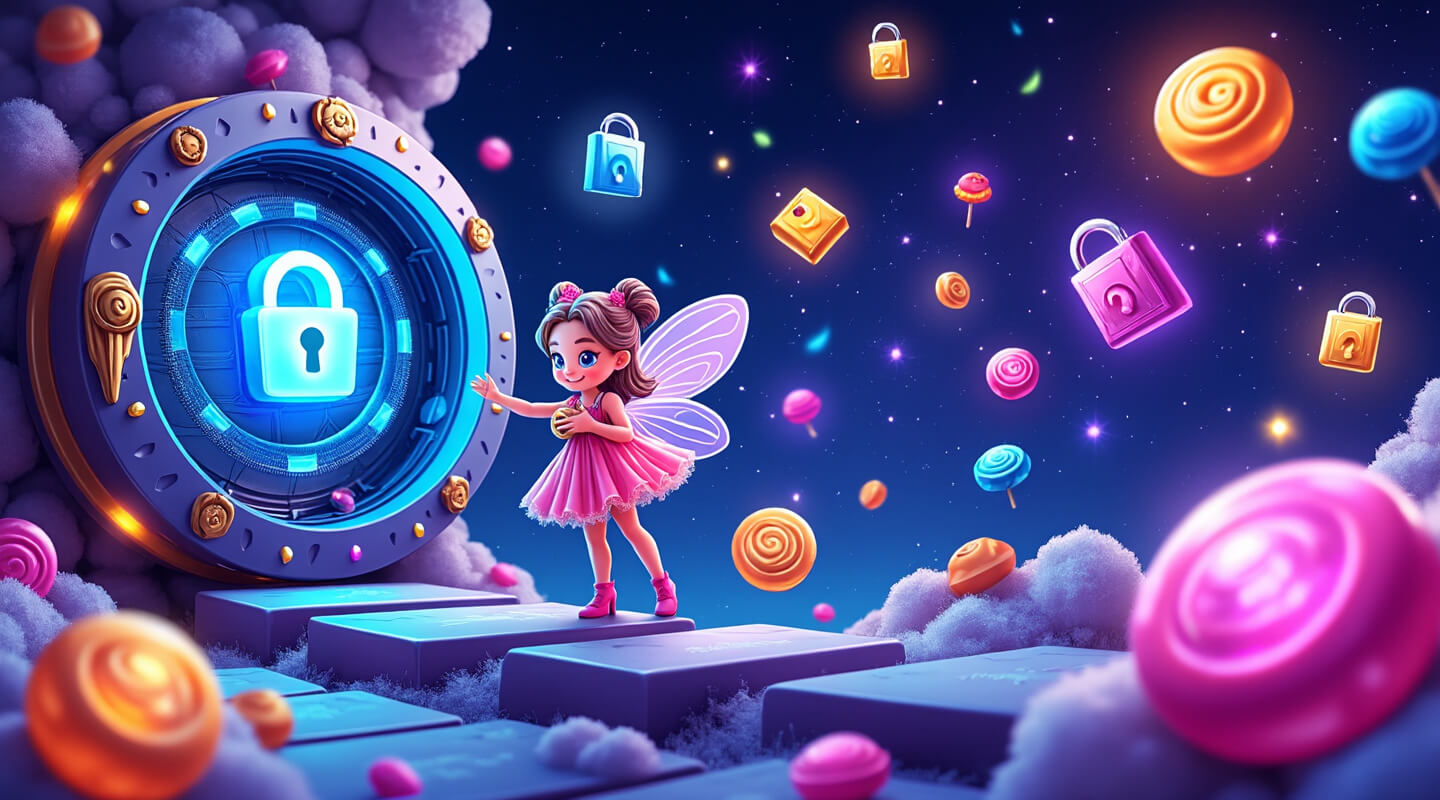 Official candy kingdom court scene with magical scrolls, wise candy judges, and fair play demonstrations